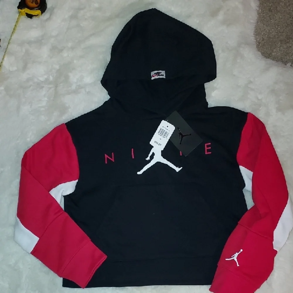 Kids Nike Black and Red Hoodie Size M In Toddler